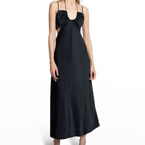 NWT A.L.C. Sienna Ruched Satin Halter Dress